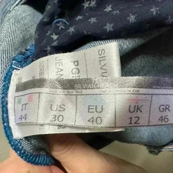 Authentic Silvian Heach Denim Kadin Jeans - US Size 12 (44) - Picture 9 of 13